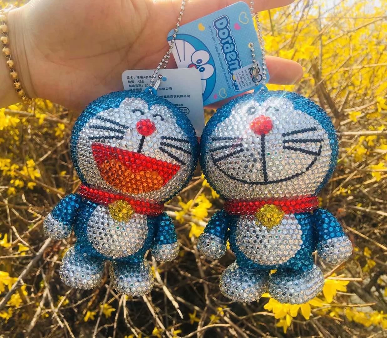 diy叮当猫包包挂件旋转便携