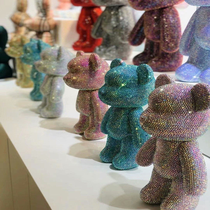 贴钻成品手工diy贴钻熊材料包粘钻小熊暴力熊礼品生日礼物钻石熊