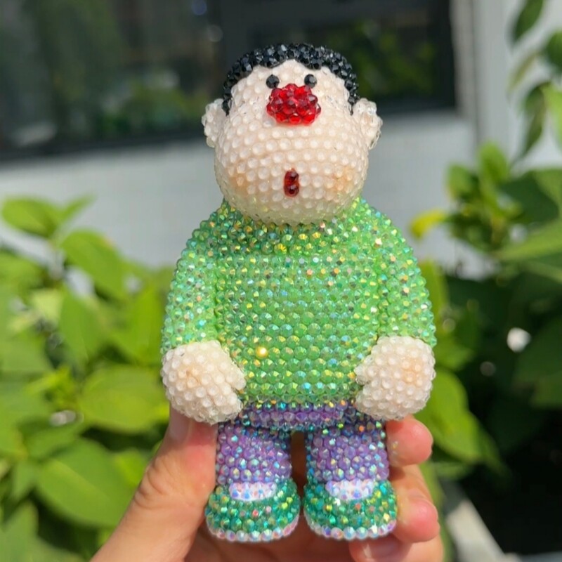 胖虎桌面摆件DIY手工贴钻礼品