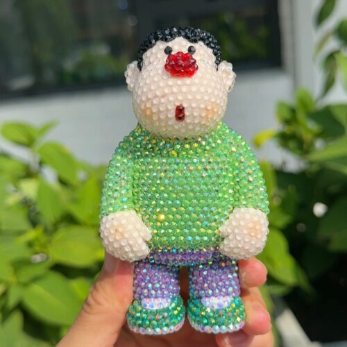 胖虎桌面摆件DIY手工贴钻礼品