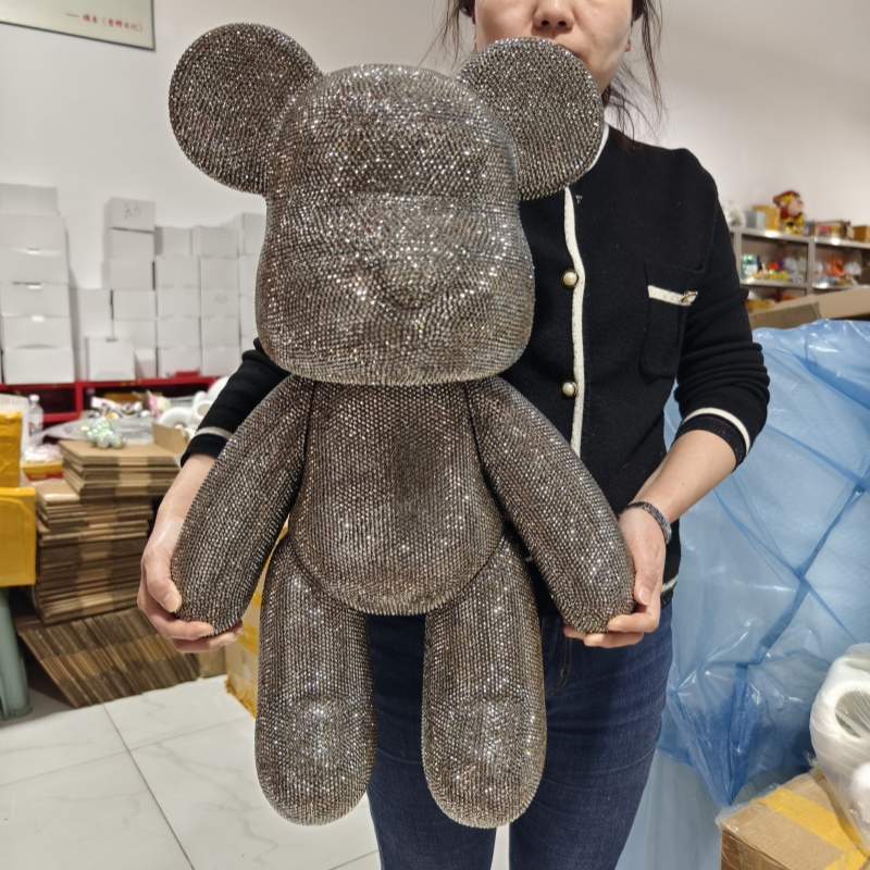 70厘米黑暴力熊贴钻熊手工制作