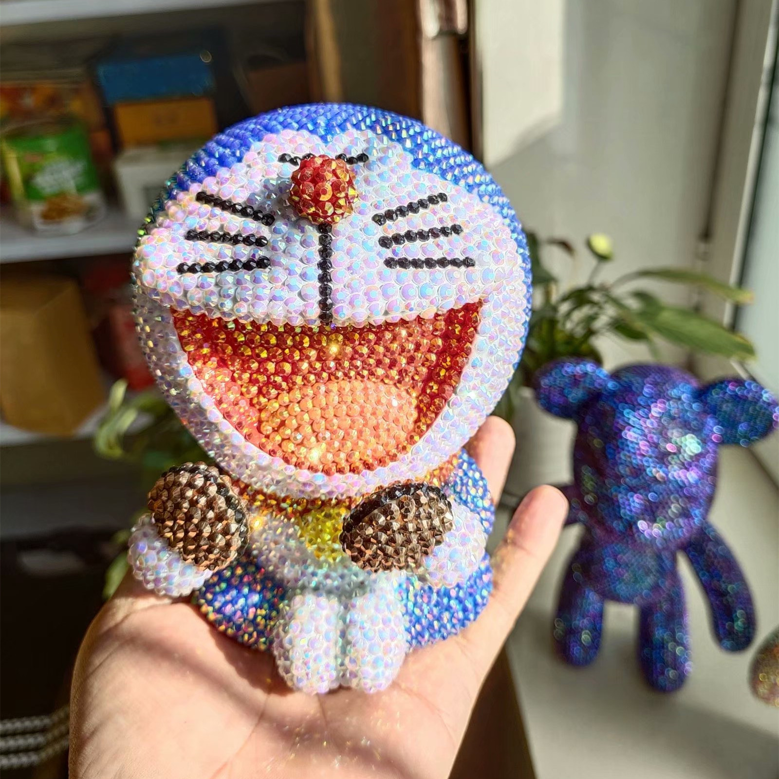 粘钻DIY手工贴钻机器猫摆件