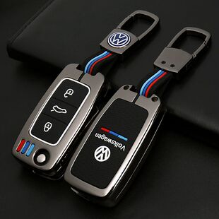 大众汽车钥匙包途观l桑塔纳速腾朗逸宝来POLO高尔夫8探岳扣保护套