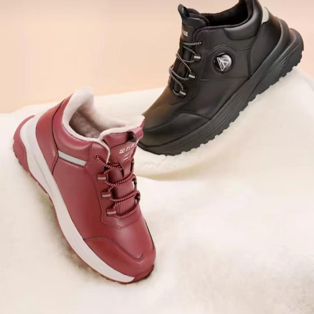 2024新款足力健老人鞋冬季轻便保暖鞋软底商场同款妈妈加绒鞋防滑