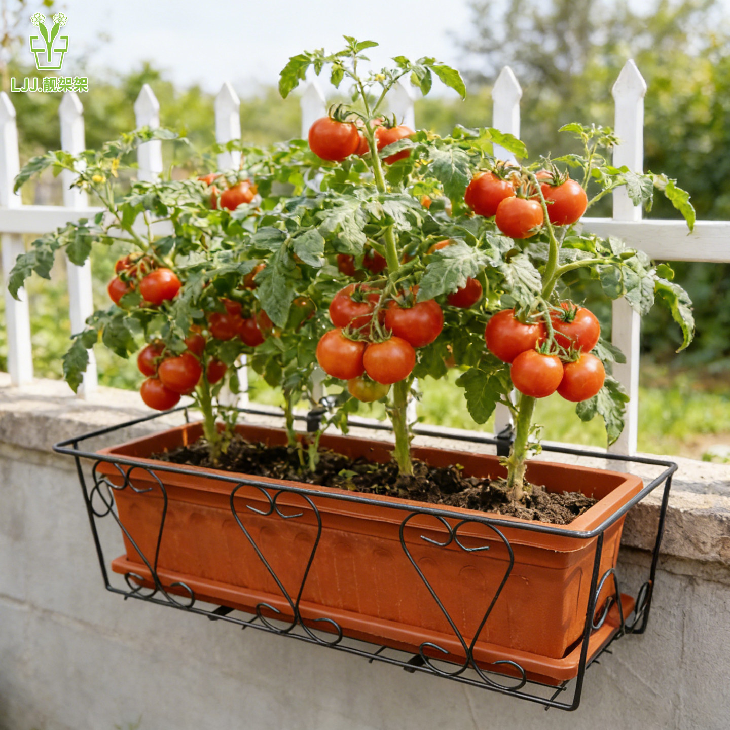 阳台栏杆壁挂花架挂架花槽园艺种菜架圆钩子可调节悬挂式花架包邮