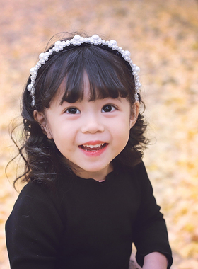 韩国儿童女童发箍宝宝发卡头饰敲仙可爱珍珠公主发饰韩版防滑头箍