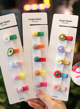 网红INS儿童发饰头饰女宝宝婴幼儿碎发夹子发卡小发量少不伤发M豆