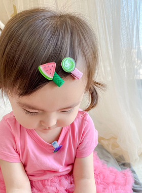 2023夏季新发量少女宝宝发夹糖果色小花边夹简约可爱卡通儿童发饰