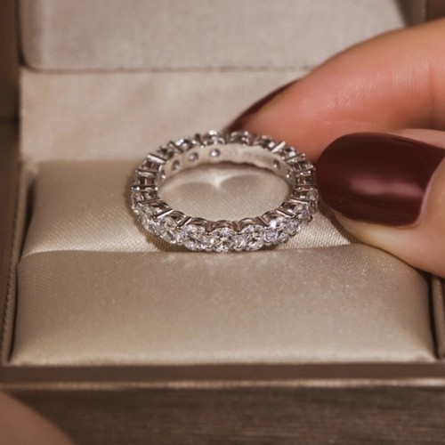 莫桑石摩天轮满钻排戒仿真钻戒