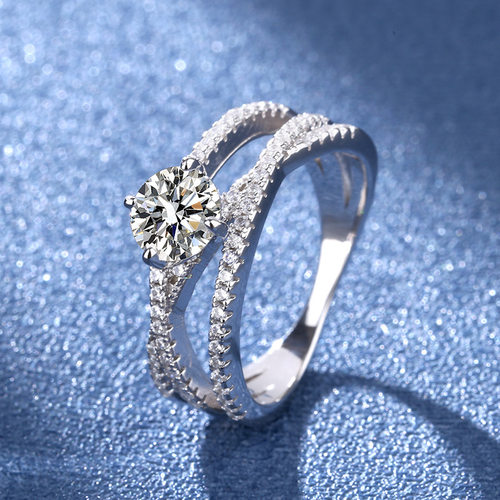 三生三世一克拉莫桑石钻戒热卖款