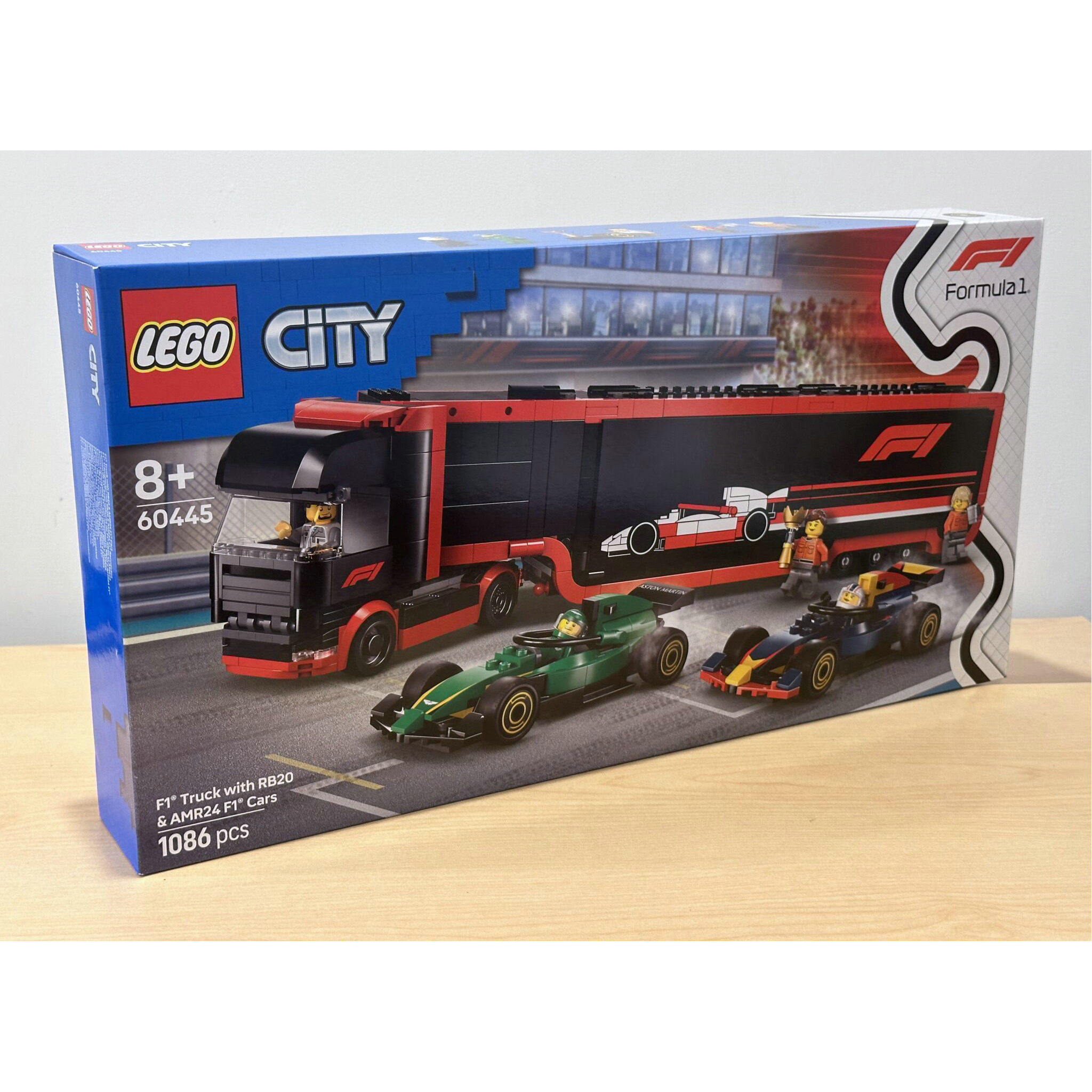 乐高60445城市F1卡车套装2赛车