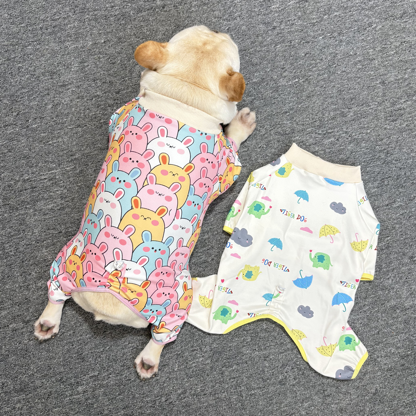 法斗衣服秋冬巴哥犬斗牛犬四脚衣保暖弹力宠物狗狗防掉毛大码睡衣