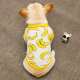 法斗胖狗衣服薄款 狗狗背心卡通香蕉图案可爱斗牛犬巴哥服饰 春夏款