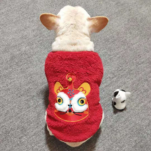 狗狗新年装喜庆法斗马甲