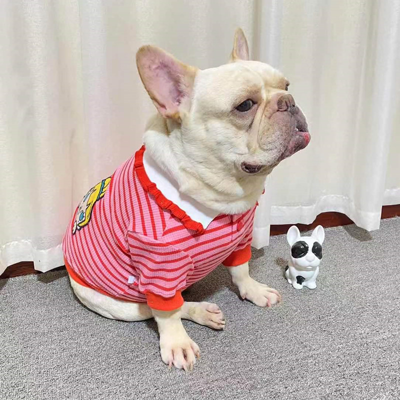 法斗衣服巴哥斗牛犬宠物狗狗秋款卫衣T恤POLO衫胖狗可爱卡通服饰