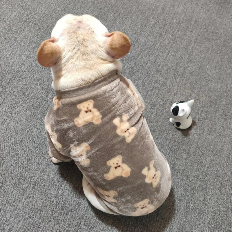 宠物狗狗毛绒睡衣秋冬法斗巴哥