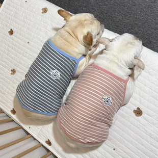 法斗衣服春夏薄款吊带棉斗牛犬巴哥柯基恶霸狗狗背心胖狗宠物服饰