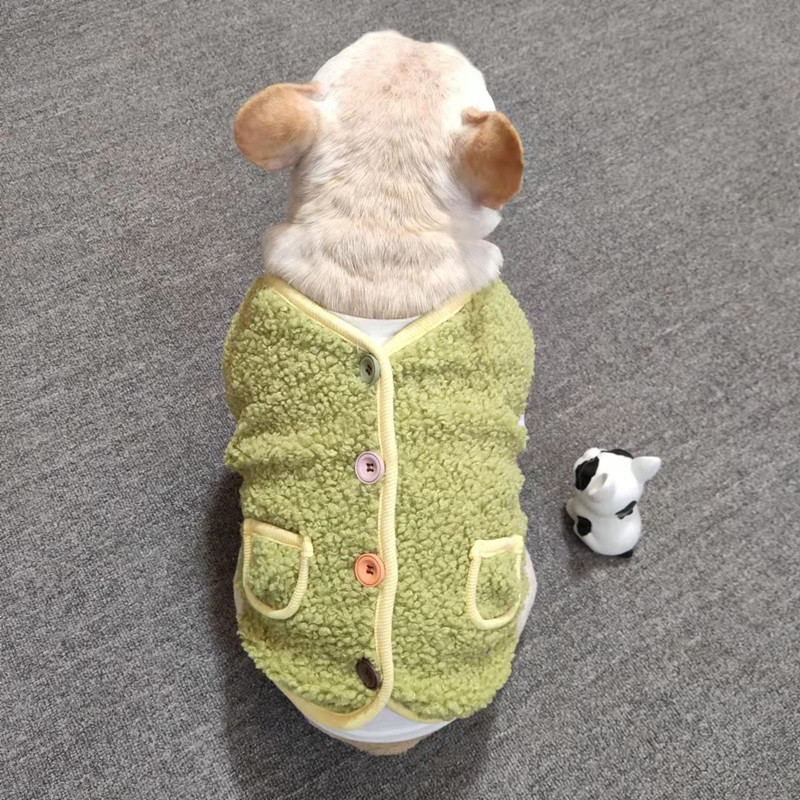 法斗衣服秋冬狗狗马甲加厚背心
