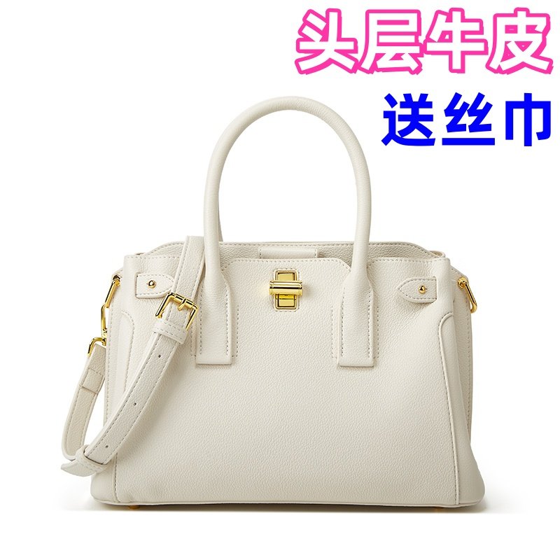 618活动2026新款真牛皮凯莉包City托特铂金轻奢单肩手提斜跨女包