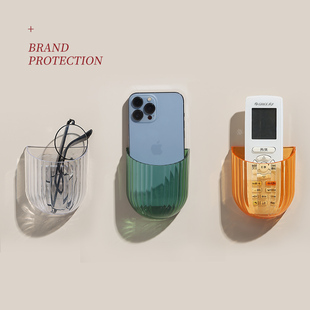 空调遥控器收纳盒免打孔床头壁挂式手机充电挂架卫生间挂墙置物架