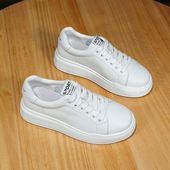 内里羊皮 百搭板鞋 子女ins潮2025新款 厚底休闲轻便韩版 小白鞋