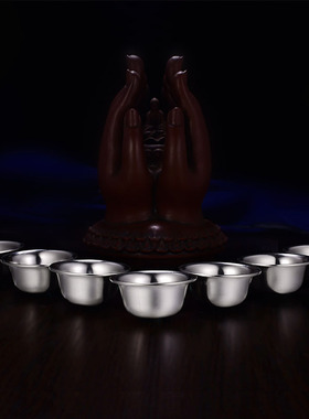 供水杯999纯银藏传密宗净水杯