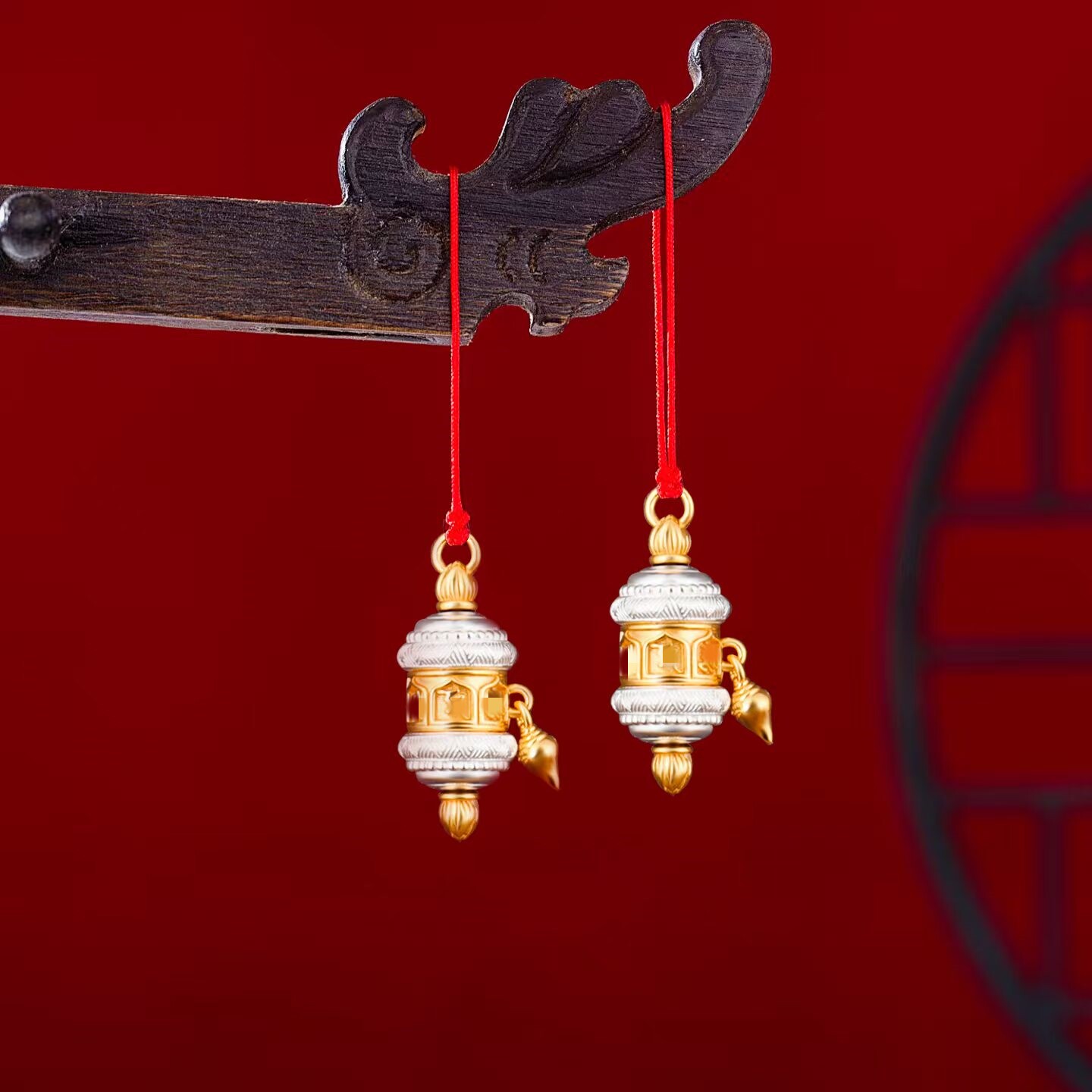 藏式转金轮吊坠转筒挂件