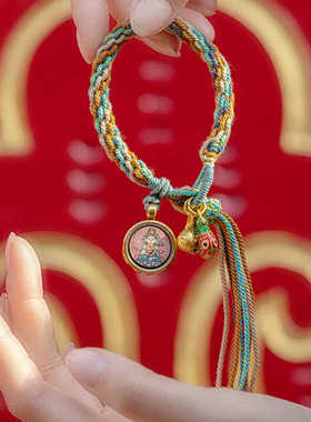 热贡矿物原创定制凤九狐狸手绳