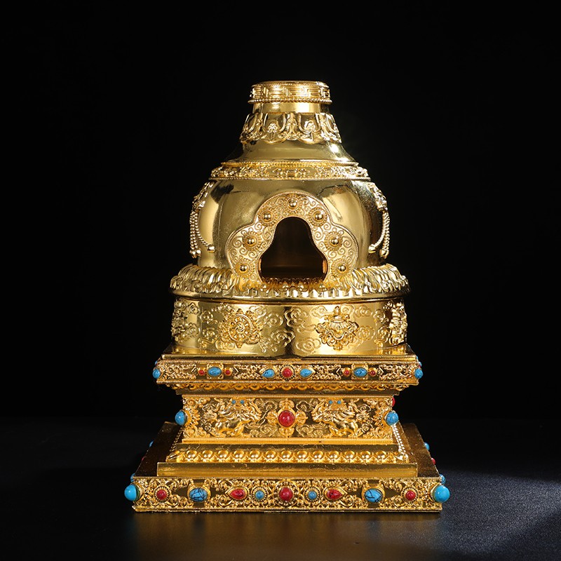 藏式八吉祥电子薰香炉家用插电烟供炉藏传民族室内烟供煨桑炉摆件