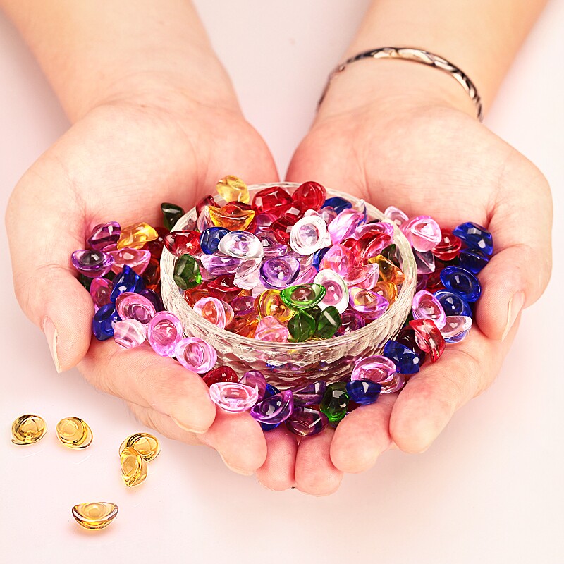 七彩水晶琉璃元宝开业礼品密宗供奉佛像七宝石装藏供曼扎佛塔1斤