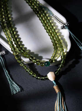 直径8毫米藏式琉璃佛珠老琉璃