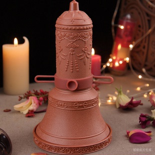 藏式金刚铃杵套法器保护套塑料金刚铃杵袋子收纳套不易变形红色