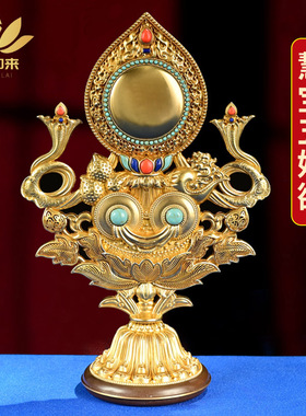 慧宝纯铜五妙欲组合藏传密宗佛前家用佛堂八供养摆件供具用品