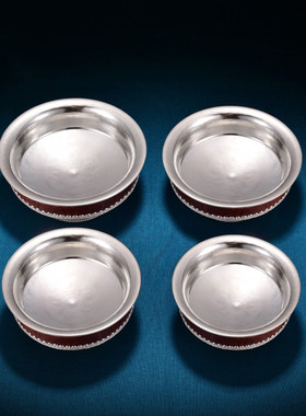 佛家供奉银碗S99纯银藏式民族风