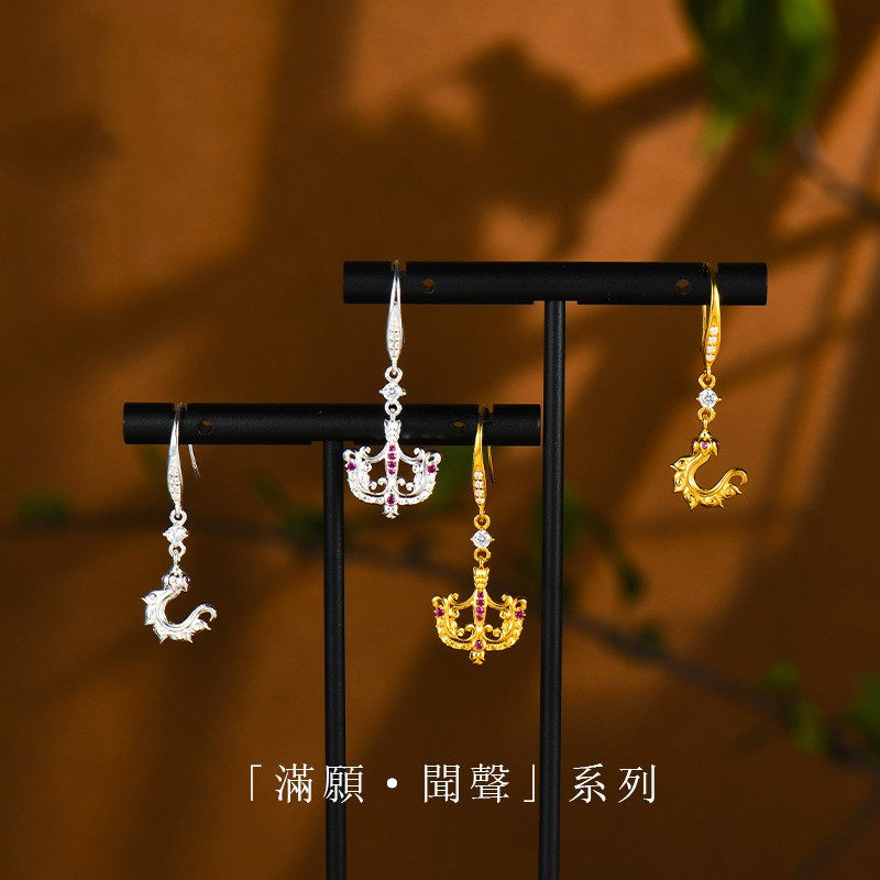 925纯银怀爱耳钩国风耳饰