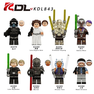 适用乐高星球大战卢克莱娅胡杨教授马罗克拼装积木人仔玩具KDL843