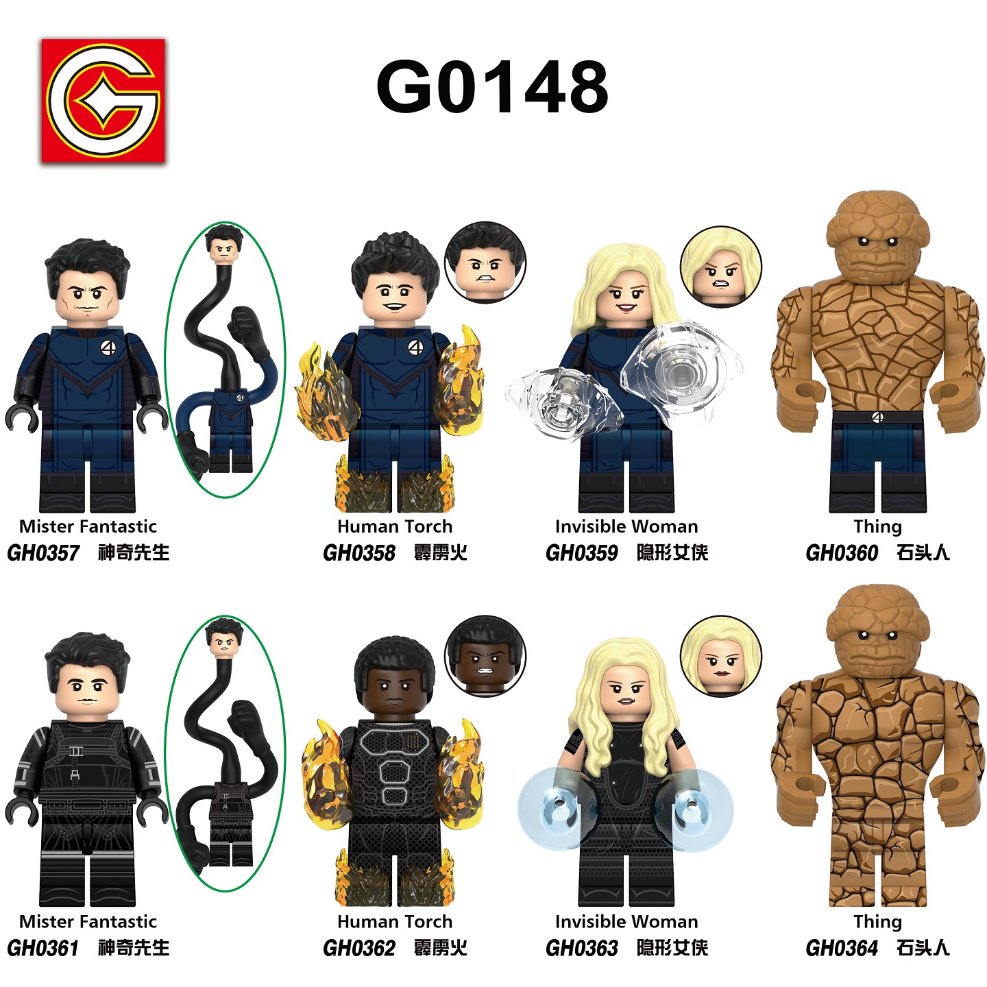 GO积木塑料5拼装人仔玩具模型MOC