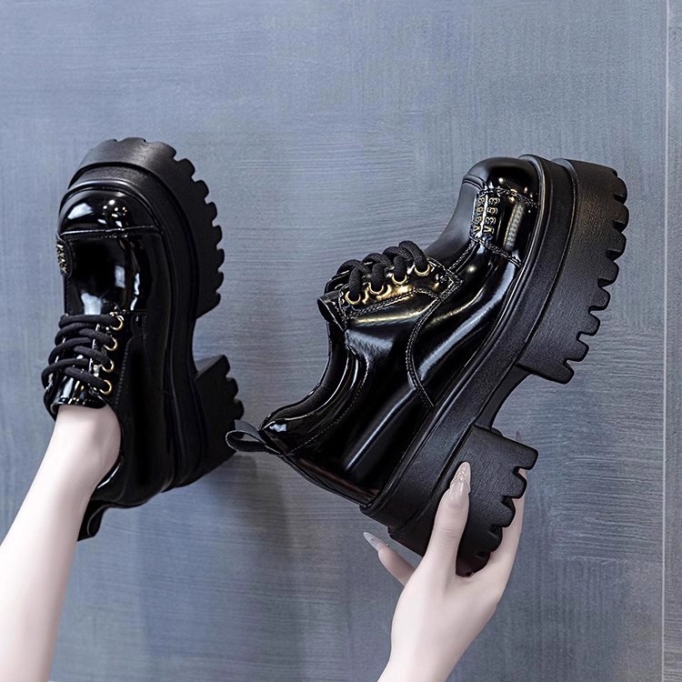 小个子内增高跟小皮鞋女鞋