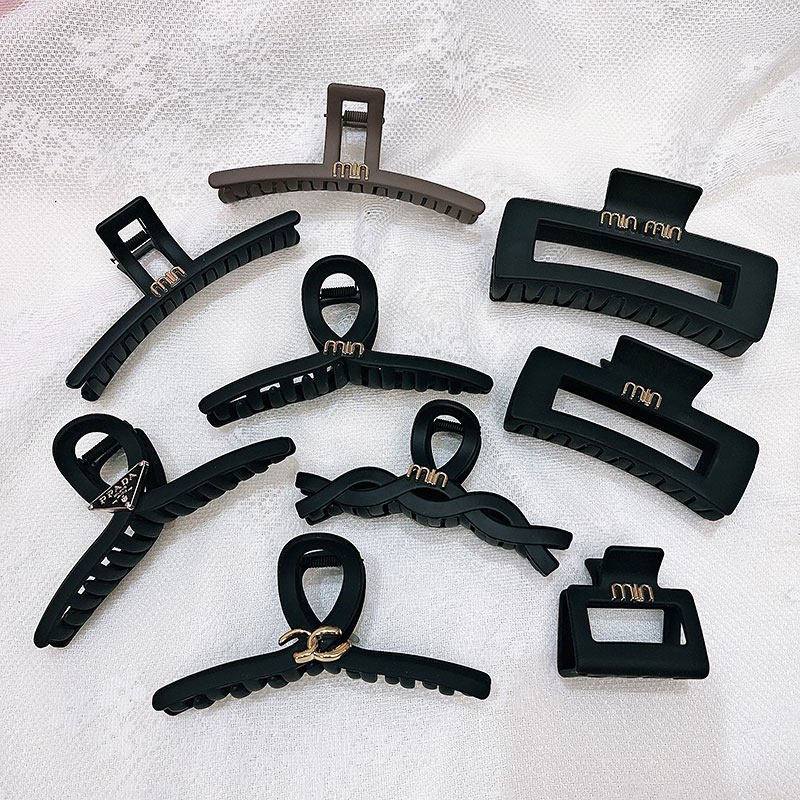 黑色大号磨砂抓夹女网款气质鲨鱼夹后脑盘发夹子发卡亚克力头饰品,饰品/流行首饰/时尚饰品新,发饰,淘宝优惠券,粉丝福利购,淘宝优惠卷