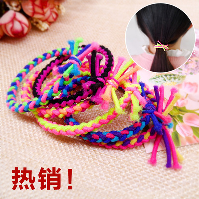 韩国简约可爱高弹力编织麻花麻花