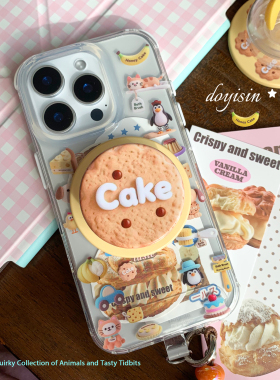 独与行企鹅玩偶适用于苹果17pro手机壳iphone16磁吸14pro小众ins风15promax立体全包壳