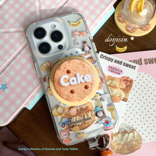 独与行企鹅玩偶适用于苹果17pro手机壳iphone16磁吸14pro小众ins风15promax立体全包壳