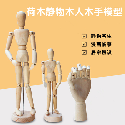 素描木人静物模型可活动关节