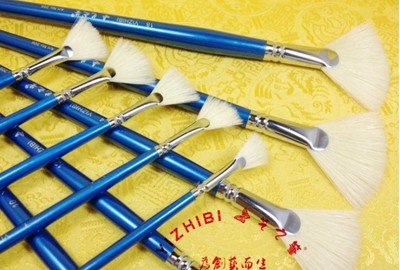 猪鬃扇形丙烯水粉画笔