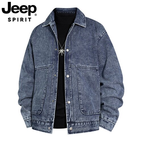 JEEPSPIRIT复古水洗牛仔衣外套