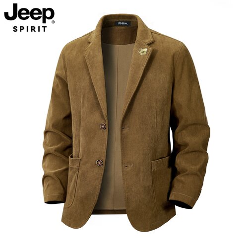 JEEP吉普正品灯芯绒西服男士外套