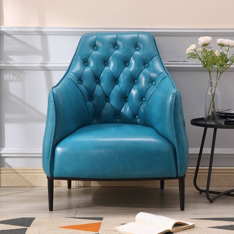 美式單人拉扣小沙發現代簡約時尚休閑椅客廳皮單椅臥室輕奢老虎椅在類目 住宅傢俱, 坐具類, 椅類, 沙發椅中 - 來自Buy2taobao.com提供專業的淘寶代購服務