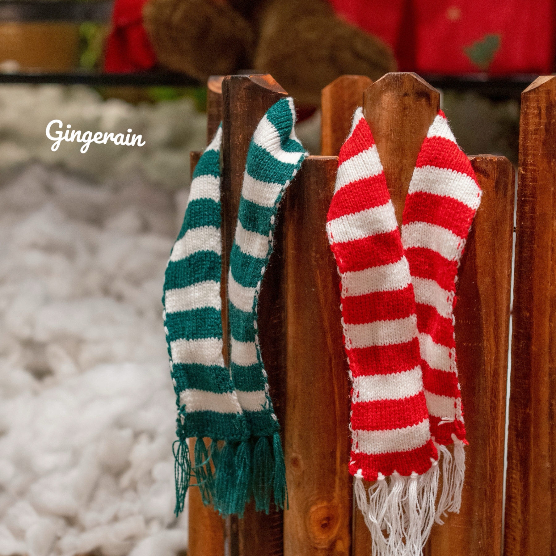 GINGERAIN猫咪圣诞节围巾