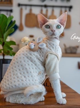 GINGERAIN 德文猫夹棉系扣保暖猫马甲