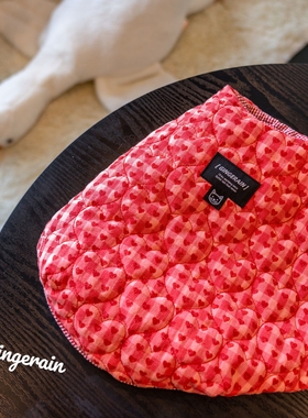 GINGERAIN 暖暖的爱心无毛猫衣服德文纯棉夹棉马甲保暖外套背心